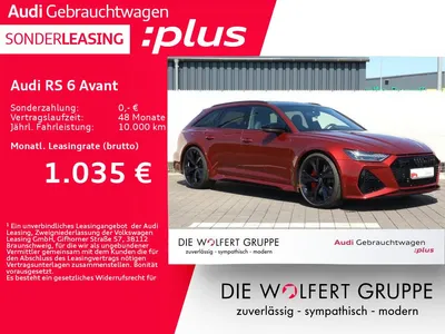 Audi Audi RS 6 Avant STANDHEIZUNG*AHK*HEADUP*ALLRADLENKUNG im Leasing von Null-Leasing