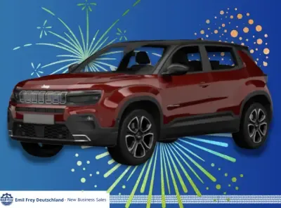 Jeep Jeep Avenger e-Hybrid Black Edition 1,2L 110PS 81kw, inkl. Allwetterreifen & Winterpaket im Leasing von 9Drive