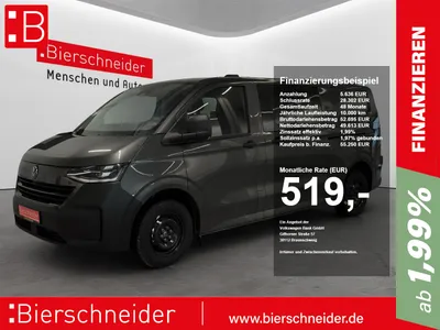 VW Volkswagen T7 Transporter Kasten Plus 2.0 TDI Aut. LR IQ.LIGHT NAVI AHK 5-J-GAR KLIMA SHZ HOLZBODEN im Leasing von 9drive