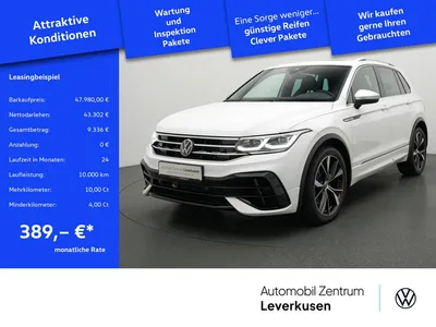 VW Volkswagen Tiguan R 4Motion ACC H/K AHK PANO SHZ PDC im Auto Abo von Null-Leasing