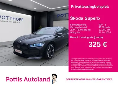 Skoda Skoda Superb Combi 2.0 TDI DSG 4x4 SPORTLINE NAVI PANO im Leasing von Null-Leasing