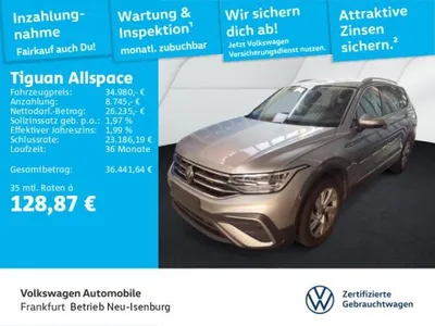 VW Volkswagen Tiguan Allspace 2.0 TDI DSG Life Navi AHK Digitaler Radioempfang DAB+ Rückfahrkamera im Auto Abo von LeasingMarkt.de