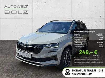 Skoda Skoda Karoq 2.0 TSI Sportline 4x4 NAVI MATRIX-LED AHK im Leasing von Null-Leasing