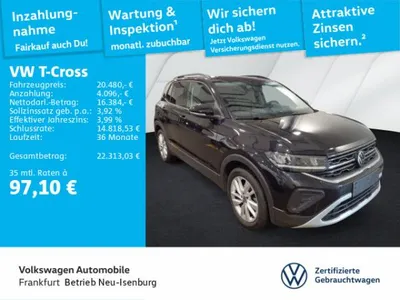 VW Volkswagen T-Cross 1.0 TSI Goal Navi LED DAB+ FrontAssist im Auto Abo von LeasingMarkt.de