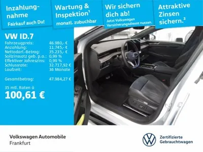 VW Volkswagen ID.7 Pro Navi IQ.Light DAB+ FrontAssist im Auto Abo von LeasingMarkt.de