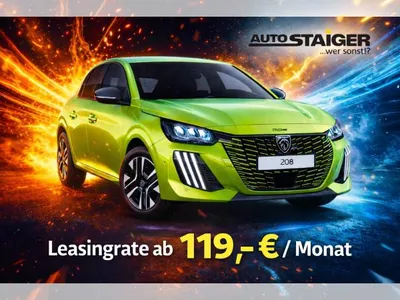 Peugeot Peugeot 208 🔥 ALLURE 100 PS Benziner 🔥 VORLAUF-Fahrzeug 🔥 im Auto Abo von LeasingMarkt.de