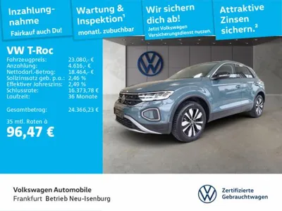 VW Volkswagen T-Roc 1.0 TSI Goal Navi Spurwechselassistent Sitzheizung DAB+ im Auto Abo von LeasingMarkt.de
