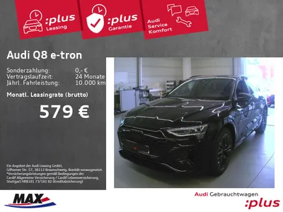 Audi AUDI Q8 e-tron 55 QUATTRO S LINE MATRIX+AHK+LUFT+PANO im Auto Abo von Null-Leasing