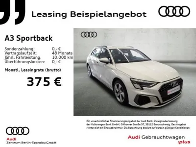 Audi Audi A3 Sportback 40 TFSI e Sline S tronic *MATRIX* im Auto Abo von LeasingMarkt.de