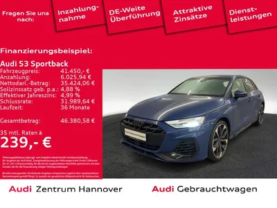 Audi Audi S3 Sportback 2.0 TFSI SONOS Kamera LED Navi im Auto Abo von Null-Leasing