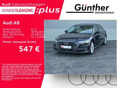 Audi Audi A8 lang 60 TFSI QUATTRO+DESIGN SELECTION+HUD+B&O im Leasing von Null-Leasing