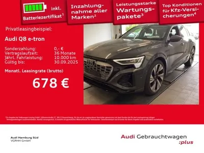 Audi Audi Q8 e-tron 55 qu. 2xS LINE/LM22/MATRIX/HUD/MEMORY im Auto Abo von LeasingTime