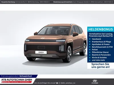 Hyundai Hyundai IONIQ 9 CENTRIQ 110 kWh Heckantrieb HUD Navi Mem im Leasing von Null-Leasing