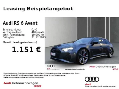 Audi Audi RS6 Avant *HD-MATRIX*StdHz*B&O*AHK*RS-AGA* im Auto Abo von Null-Leasing