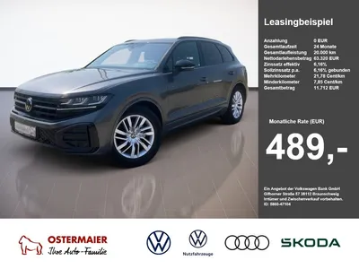 VW Volkswagen Touareg R-LINE BLACK STYLE 3.0TDI 286PS NP.117T im Leasing von Null-Leasing