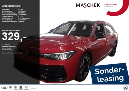 VW Volkswagen Passat R-Line 2.0 TDI AHK Matrix Standh HUD Sitz im Leasing von Null-Leasing