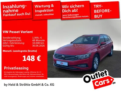 VW Volkswagen Passat Variant Business 2.0 TDI DSG LED NAV KAM im Leasing von Null-Leasing