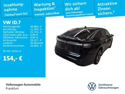 VW Volkswagen ID.7 Pro IQ.Light Navi ACC Rückfahrkamera LaneAssist im Auto Abo von LeasingMarkt.de