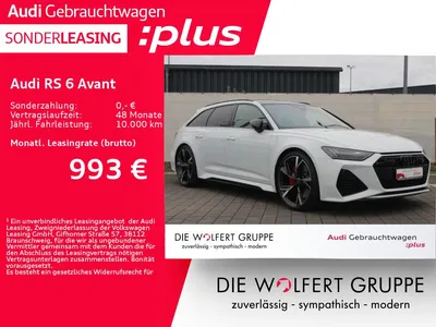 Audi Audi RS 6 Avant RS-SPORTAGA*PANO*STANDHZG*360°*280KMH im Leasing von Null-Leasing