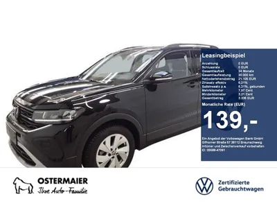 VW Volkswagen T-Cross LIFE 1.0TSI 95PS NAVI.IQ-DRIVE.APP-C.5JG im Leasing von Null-Leasing