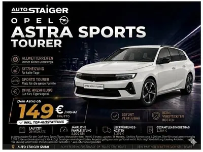 Opel Opel Astra Sports Tourer🚀Einzelstück💎SOFORT VERFÜGBAR🔥 im Leasing von LeasingMarkt.de