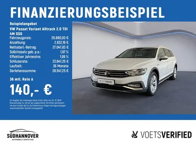 VW Volkswagen Passat Variant Alltrack 2.0 TDI 4M DSG RearView+ im Leasing von Null-Leasing
