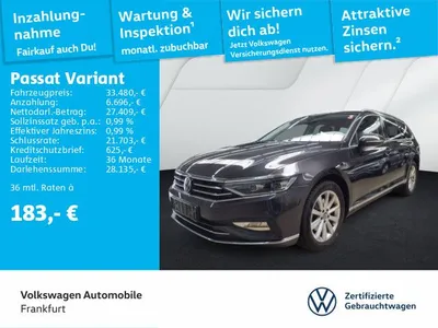 VW Volkswagen Passat Variant 2.0 TDI DSG Elegance Navi IQ.Light DAB+ CB543Z im Auto Abo von LeasingTime