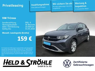 VW Volkswagen T-Cross Goal 1.0 TSI ACC ALU LED NAVI PDC SHZ im Auto Abo von LeasingMarkt.de