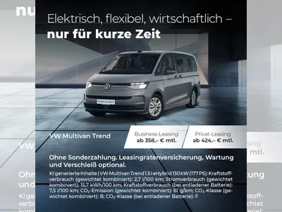 VW Volkswagen T7 Multivan 1.5l e-Hybrid DSG 4MOTION ⚡HYBRID-WOCHEN!⚡ im Leasing von LeasingMarkt.de