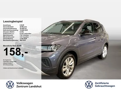 VW Volkswagen T-Cross 1.0 TSI Life GOAL 2xKlima ACC KlimaA LED im Leasing von Null-Leasing
