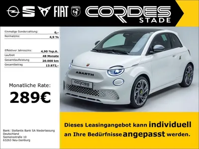 Abarth Abarth 500 Tourismo Automatik PDC Navi (NW36) im Auto Abo von Null-Leasing