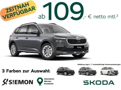 Skoda Skoda Kamiq Selection 1.0 TSI 70 kW (95 PS) im Leasing von 9Drive