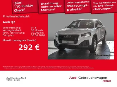 Audi Audi Q2 35 TFSI S tronic Sitzhzg CarPlay Tempomat im Leasing von LeasingMarkt.de