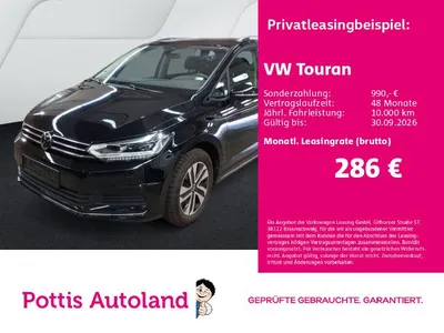 VW Volkswagen Touran 1.5 TSI DSG ENERGY AHK NAVI KAMERA SITZHZ im Leasing von Null-Leasing