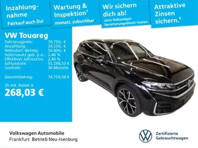 VW Volkswagen Touareg 3.0 V6 TDI R-Line 4Motion Standheizung 22"Alu Navi AHK IQ.LIGHT Head Up Leder Varenna Allradlenkung im Auto Abo von LeasingMarkt.de