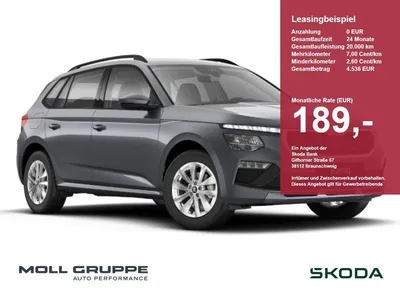 Skoda Skoda Kamiq 1.5 TSI DSG Selection ACC AHK EL.HECK KAM im Leasing von Null-Leasing
