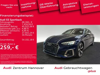 Audi Audi S5 Sportback 55 TDI quattro Standh. Matrix Pano im Auto Abo von Null-Leasing