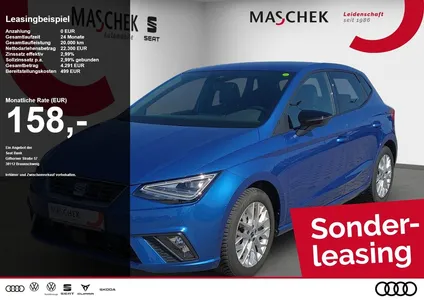 Seat Seat Ibiza FR 1.5 TSI DSG Sonderleasing Navi RearView im Leasing von Null-Leasing