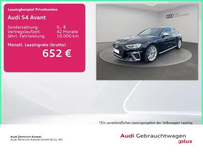 Audi Audi S4 Avant 3.0 TDI quattro LED Navi PDC+ Alcantara im Leasing von Null-Leasing