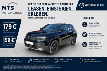 Jeep Jeep Avenger BLACK EDITION DCT6*Allwetter*Navi*SHZ* im Leasing von Null-Leasing