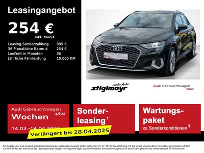 Audi AUDI A3 Sportback Advanced 35 TDI S-tronic KAMERA+VC im Auto Abo von Null-Leasing