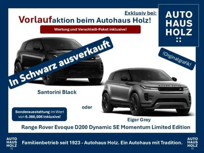 Land Rover Land Rover Range Rover Evoque Sondermodell Momentum Dynamic SE -  20ZOLL SCHWARZ - SCHWARZ PAKET - KOMFORTPAKET - SHZ - FAHRPAKET im Auto Abo von LeasingMarkt.de