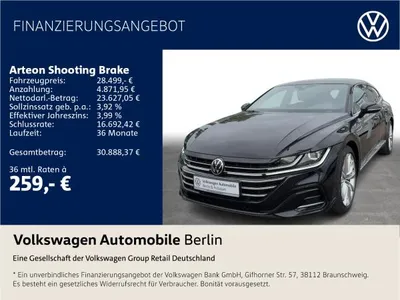 VW Volkswagen Arteon Shooting Brake 2.0 TDI DSG R-Line LED SHZ im Leasing von LeasingMarkt.de