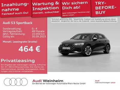 Audi Audi S3 Sportback TFSI quattro S-Sitze LED Navi S-tronic uvm im Auto Abo von LeasingMarkt.de