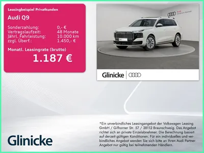 Audi Audi Q9 SUV TDI quattro 220 kW NEUBESTELLUNG MJ 2027 im Leasing von Null-Leasing