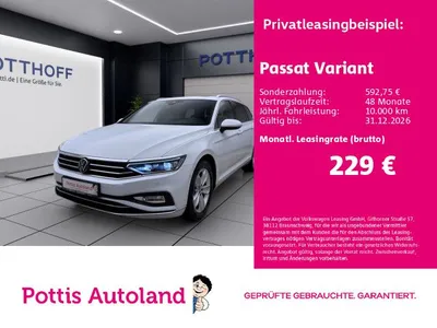 VW Volkswagen Passat Variant 2.0 TDI DSG ELEGANCE STDHZG PANO im Leasing von Null-Leasing