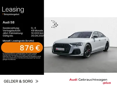 Audi AUDI S8 TFSI OptikSchwarz*Karmesinrot*Dinamica*HuD im Auto Abo von Null-Leasing
