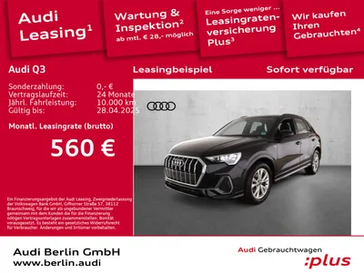 Audi AUDI Q3 S line 35 TDI S tr. SITZHZG PDC RFK NAVI im Auto Abo von Null-Leasing