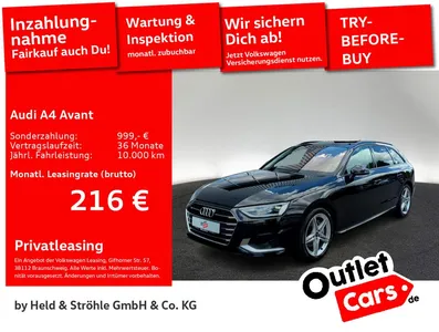 Audi Audi A4 Avant advanced 40 TDI KAM LED NAVI+ SHZ im Leasing von Null-Leasing
