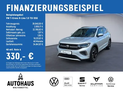 VW Volkswagen T-Cross R-Line 1.0 TSI DSG im Leasing von Null-Leasing